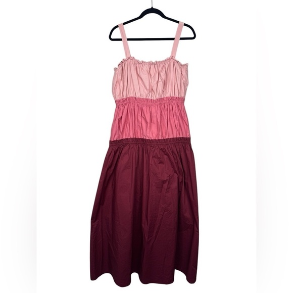 English Factory Anthropologie Tiered Milkmaid Ruffle Dress Multicolor Size Large - Picture 6 of 10